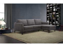 Ari 2.5 Seater Right Chaise Lounge Suite - Charcoal