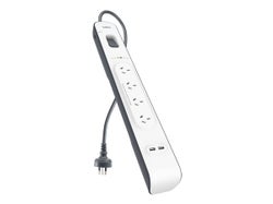 Belkin SurgePlus™ 4-Outlet USB (2.4A) Surge Protector with 2M Cord