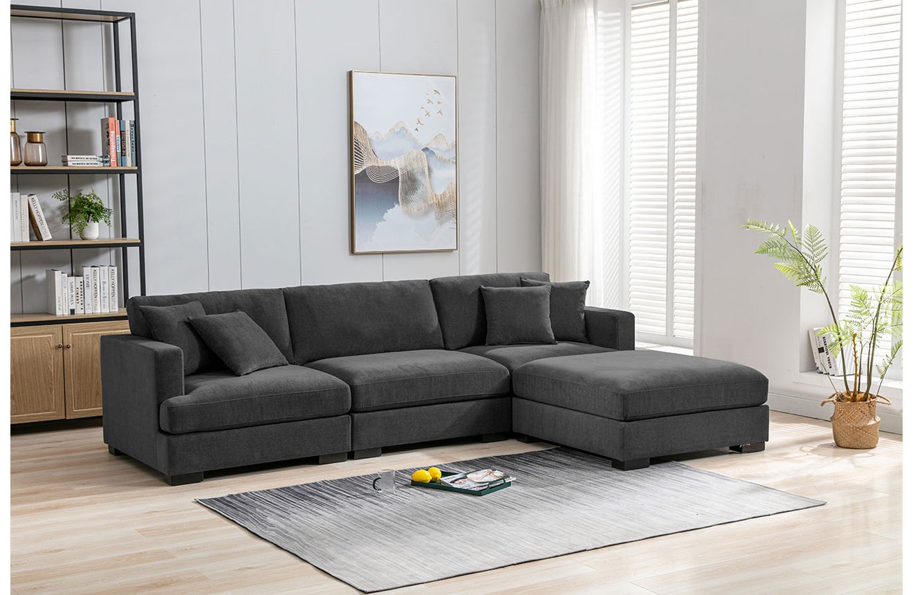 Carabell Fabric Modular Right Chaise