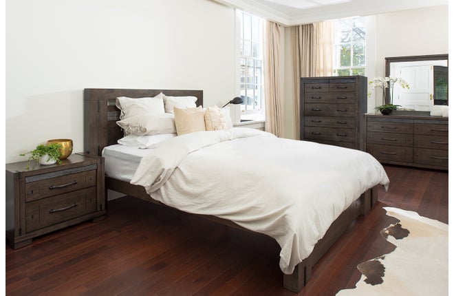 Charlie King 5 Piece Slat Bed Bedroom Suite, King Size Bed Suites