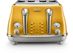 DeLonghi Icona Capitals 4 Slice Toaster - Yellow