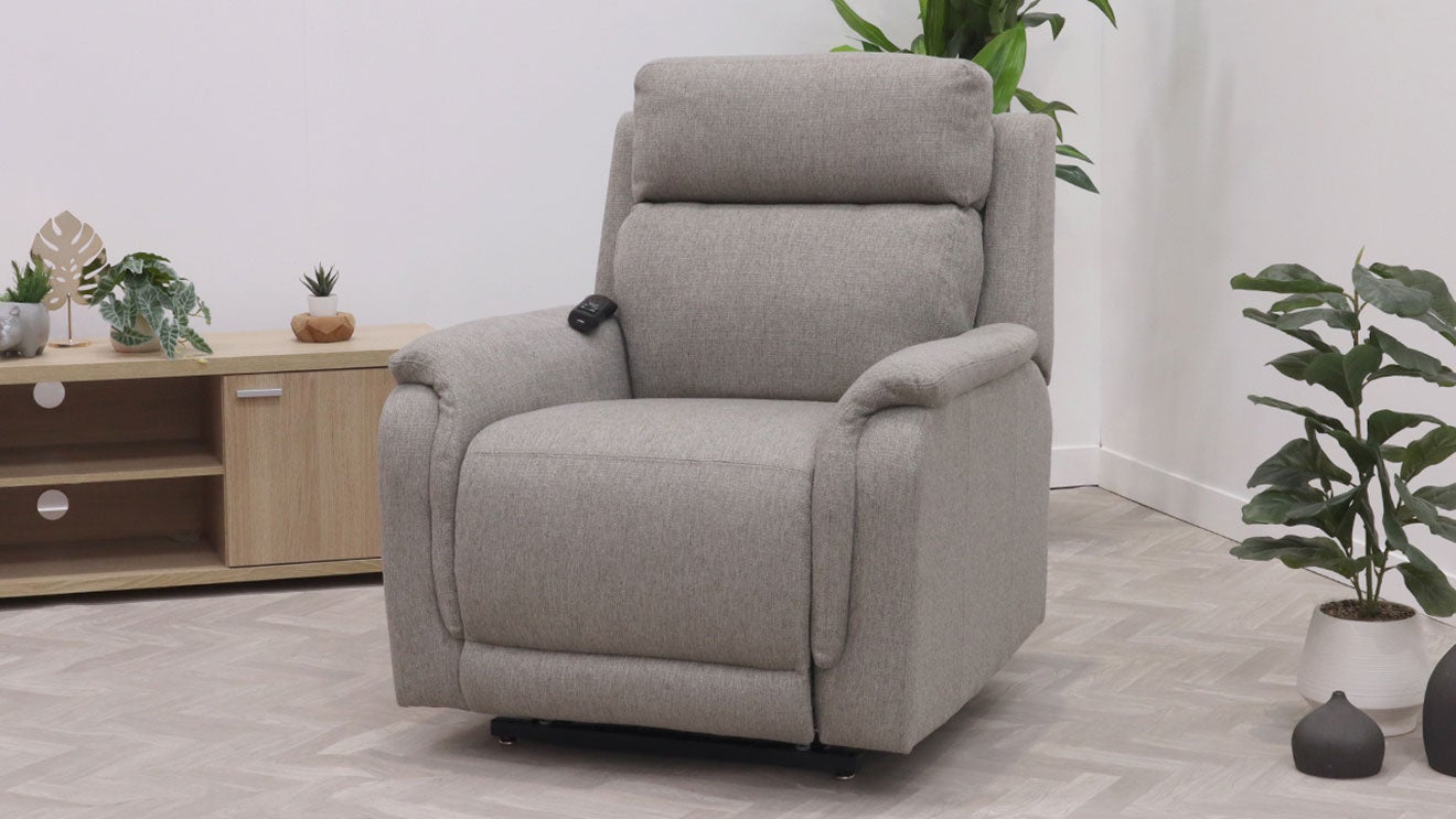 Eaton Fabric Lift Recliner Chair Grey