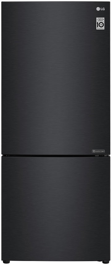 Lg 454l Black Bottom Mount Fridge Freezer Gb455mbl