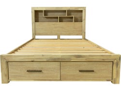 Louie Queen Slat Bed with Drawers