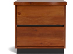 Neo 2 Drawer Bedside - Maple