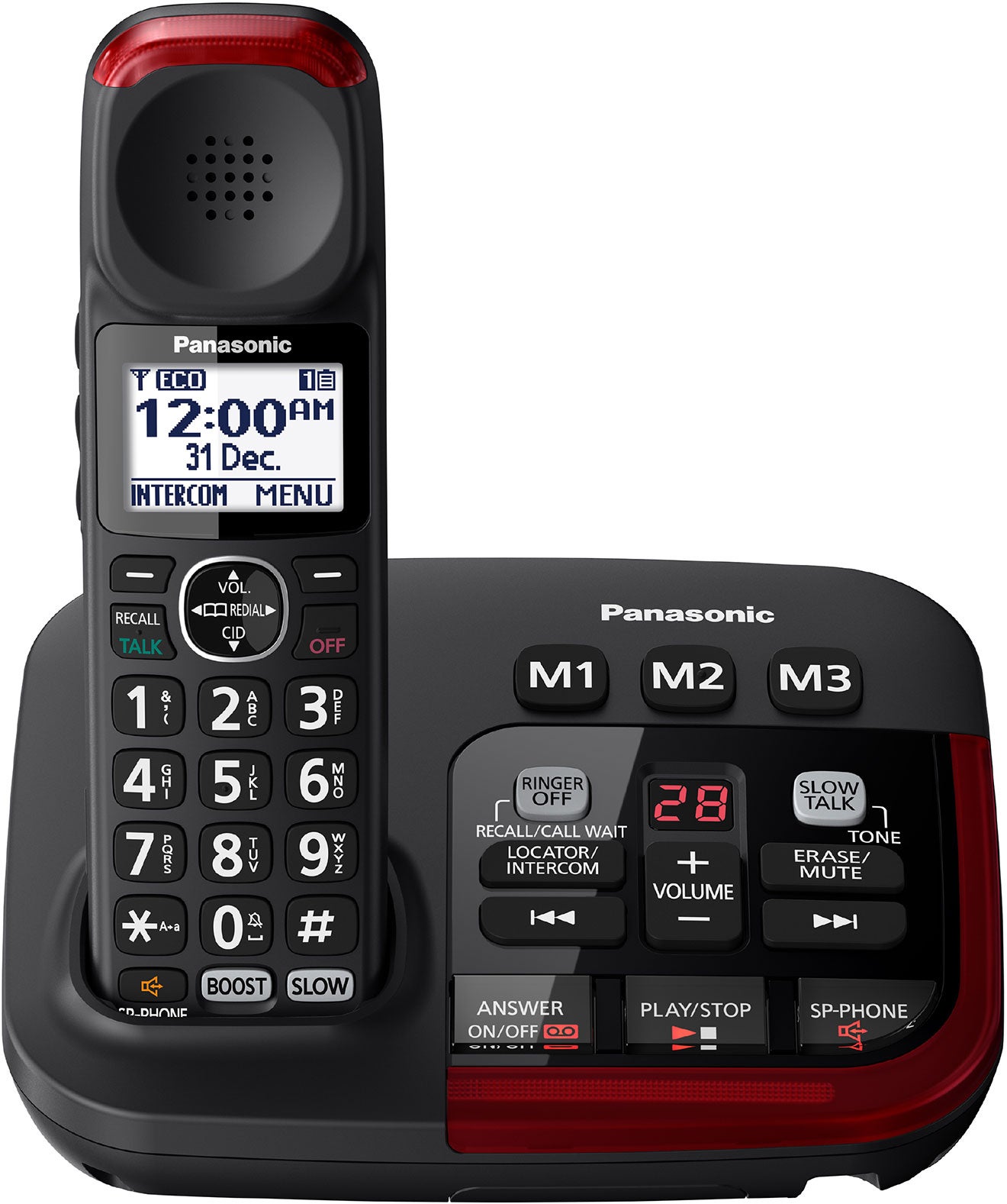 Panasonic Amplified Cordless Telephone with Digital Answering Machines