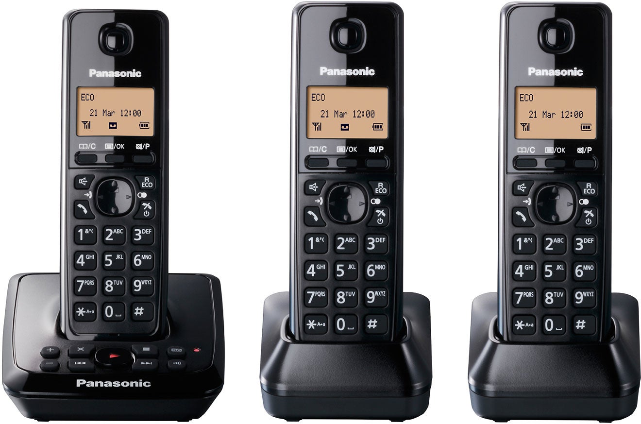 Panasonic Digital Cordless Phone Triple Pack with Answer Machine KX
