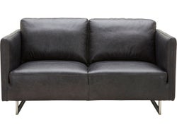 Phoenix Leather 2 Seater Sofa - Black