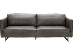 Phoenix Leather 3 Seater Sofa - Concret