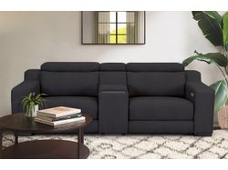 Sorrento Fabric 2 Seater Electric Recliner Sofa - Nusuede Graphite