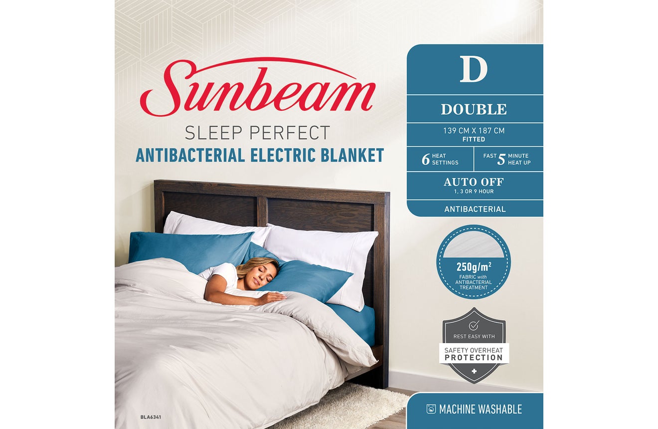 Perfect Wool Sunbeam Perfect Sleep Electric Blanket Blanket Queen