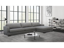 Tirana 3 Seater Right Chaise Lounge Suite - Grey