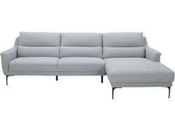Turin Fabric Right Chaise Lounge Suite - Grey