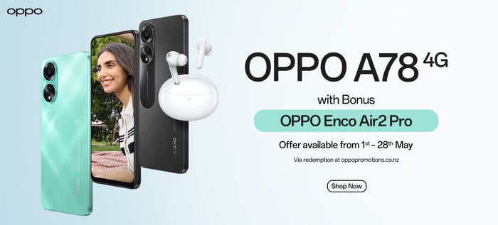Bonus OPPO Enco Air2 Pro Earbuds via redemption when you purchase an OPPO A78 4G or A98 5G Smartphone*