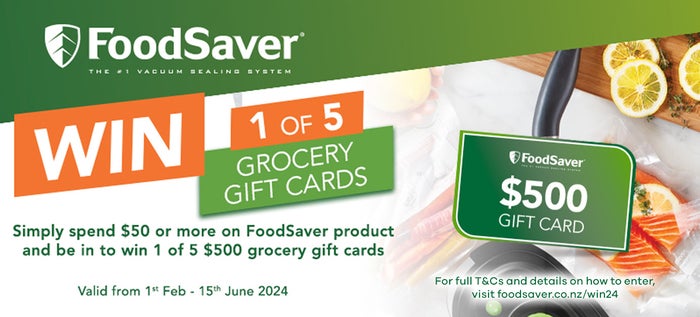 Be in to win 1 of 5 $500 Grocery Gift Cards via redemption*