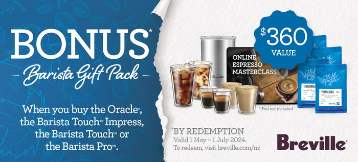 Bonus $360 Breville Barista Gift Pack via redemption*