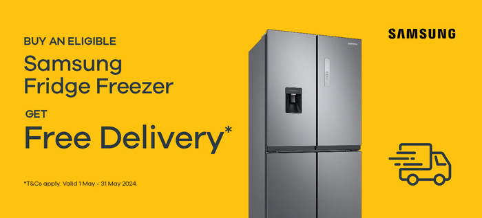 Free delivery on selected Samsung Refrigeration*