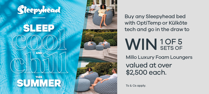 Be in to WIN 1 of 5 Sets of Millo Luxury Foam Loungers valued at over $2500 each*